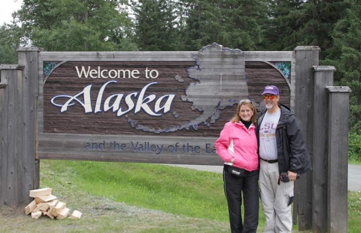 Photo opportunity upon returning to Alaska from the summit